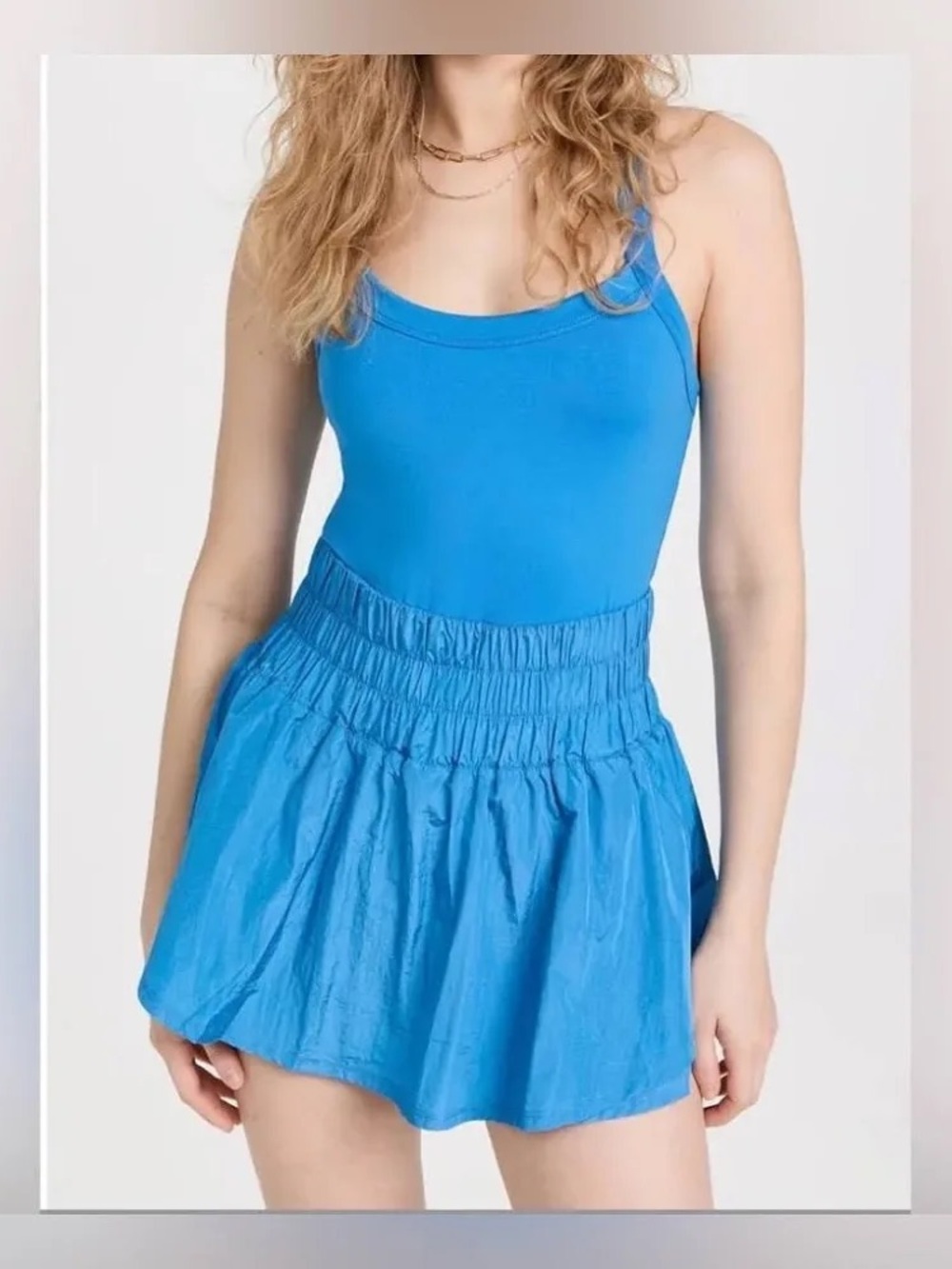 FP Movement Free People Blue Skortsie Romper Size Small